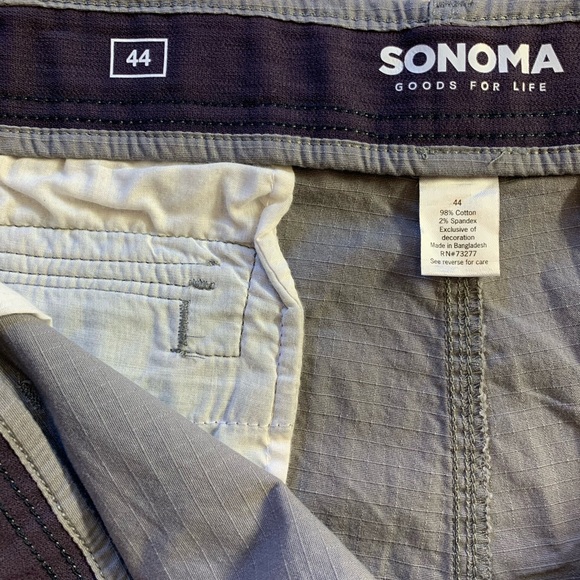 Sonoma Cargo Shorts – Gray – Men’s Size 44 – NWT – Knee Length - Picture 8 of 8